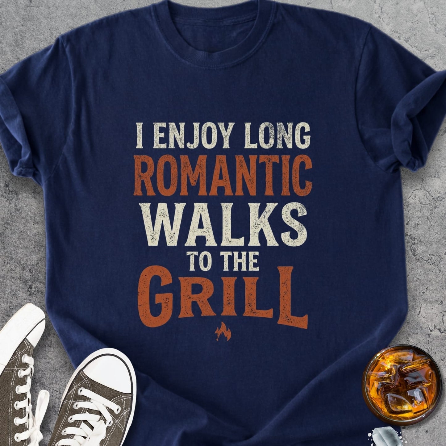 I Enjoy Long Romantic Walks - Vintage Heavyweight Tee