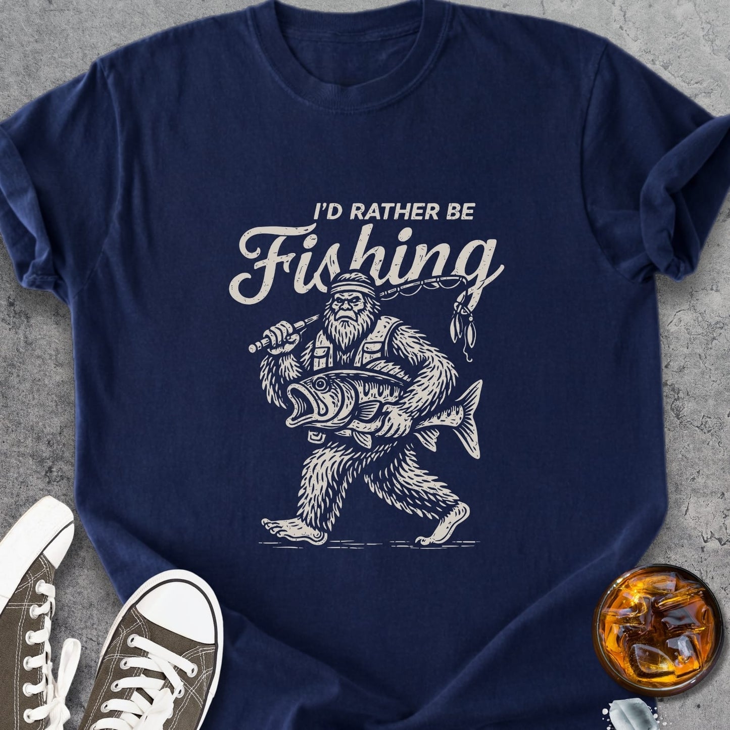 I'd Rather Be Fishing - Vintage Heavyweight Tee