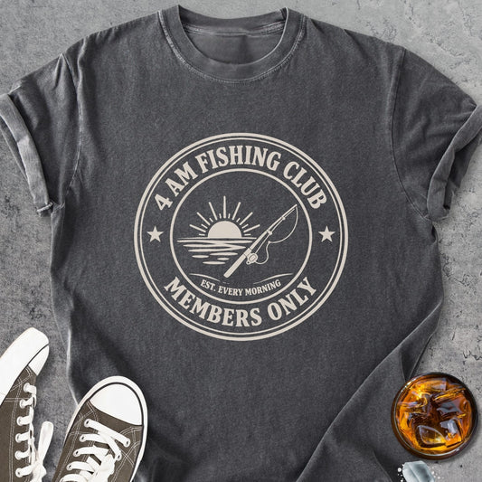 4 AM Fishing Club - Premium Heavyweight Tee