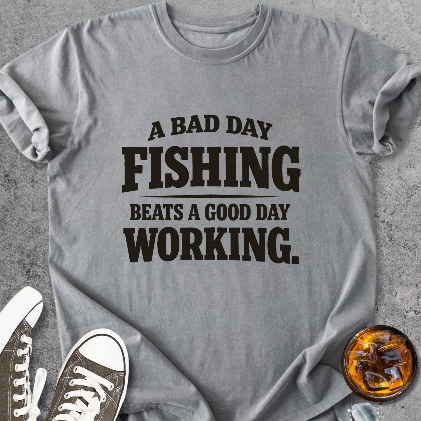 Bad Day Fishing - Premium Heavyweight Tee
