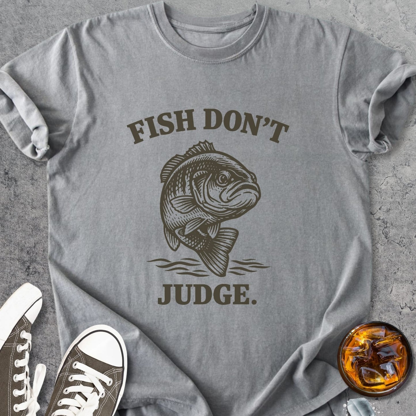 Fish Don't Judge - Premium Heavyweight Tee