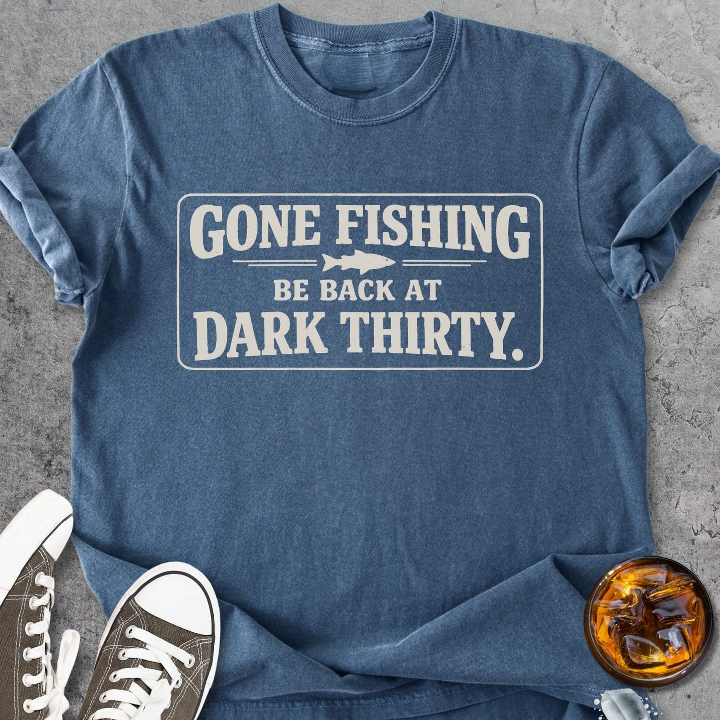 Gone Fishing - Premium Heavyweight Tee