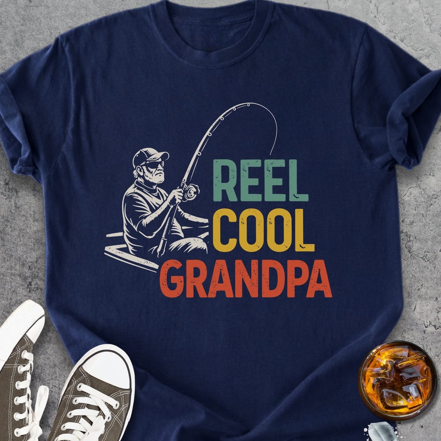 Reel Cool Grandpa - Premium Heavyweight Tee