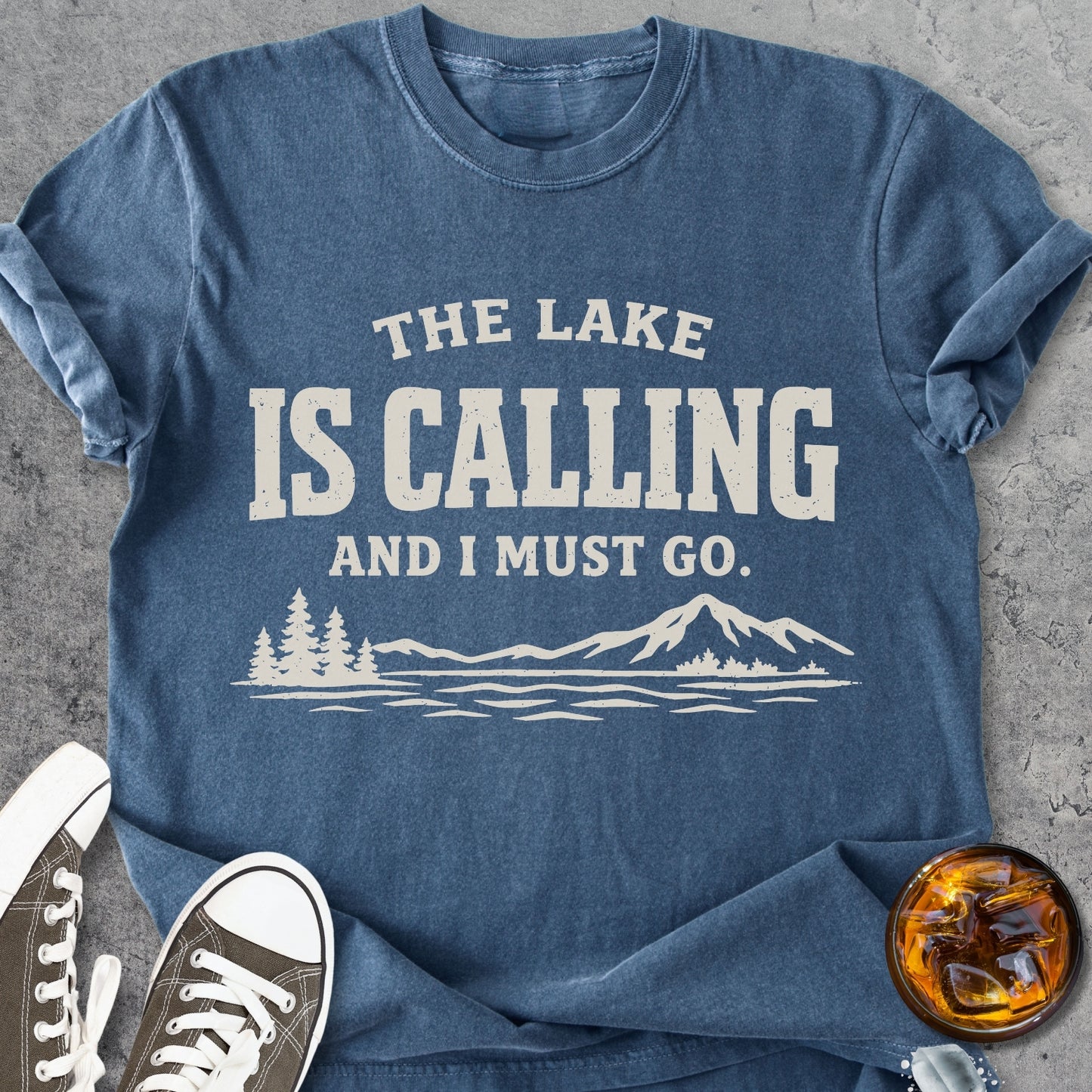 The Lake Is Calling - Vintage Heavyweight Tee