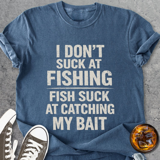 I Don't Suck At Fishing - Vintage Heavyweight Tee