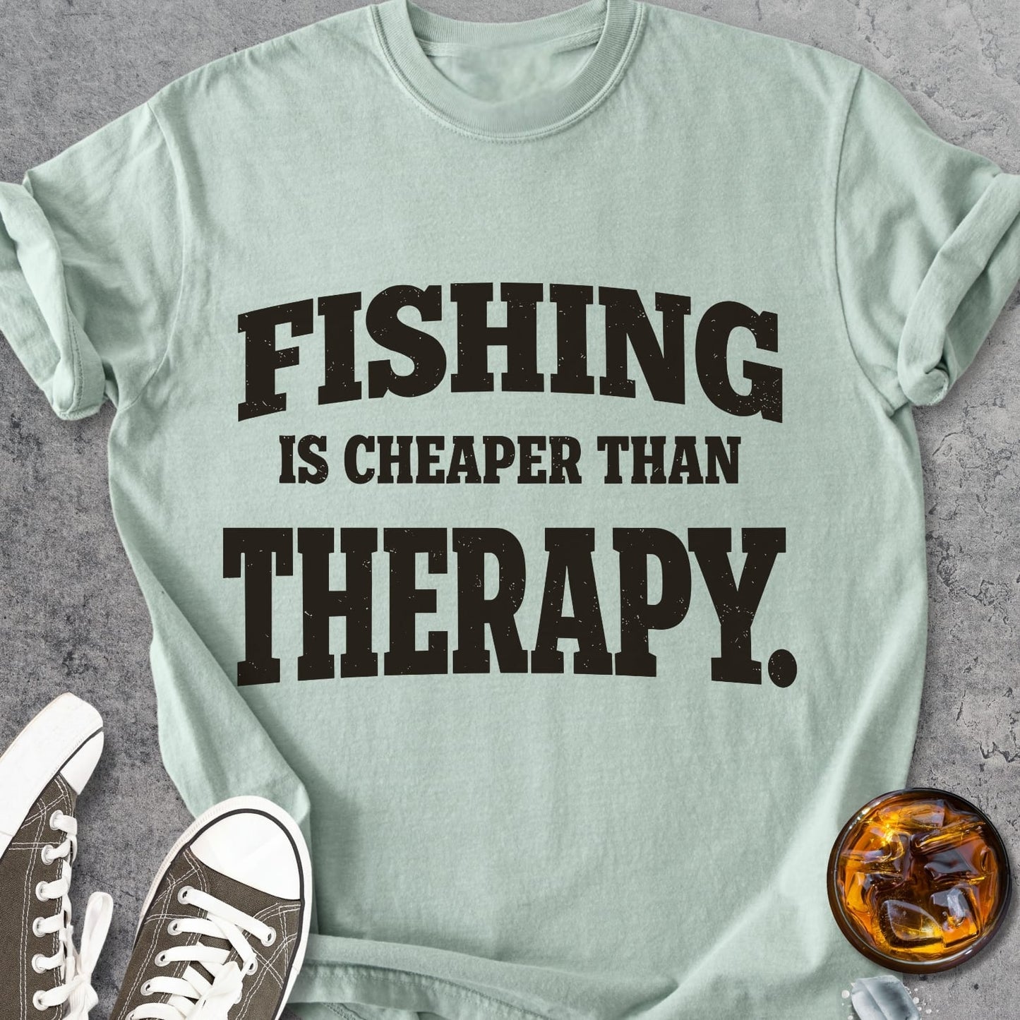 Fishing Cheaper Than Therapy - Premium Heavyweight Tee