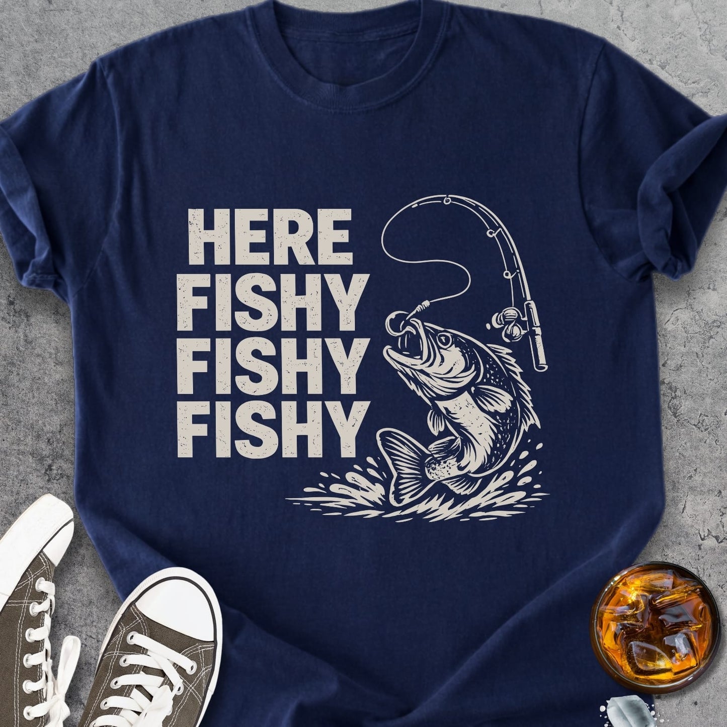 Here Fishy - Premium Heavyweight Tee