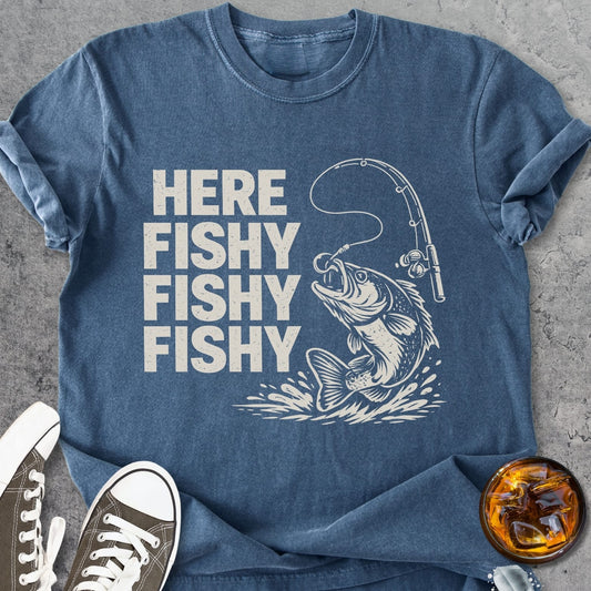 Here Fishy - Premium Heavyweight Tee