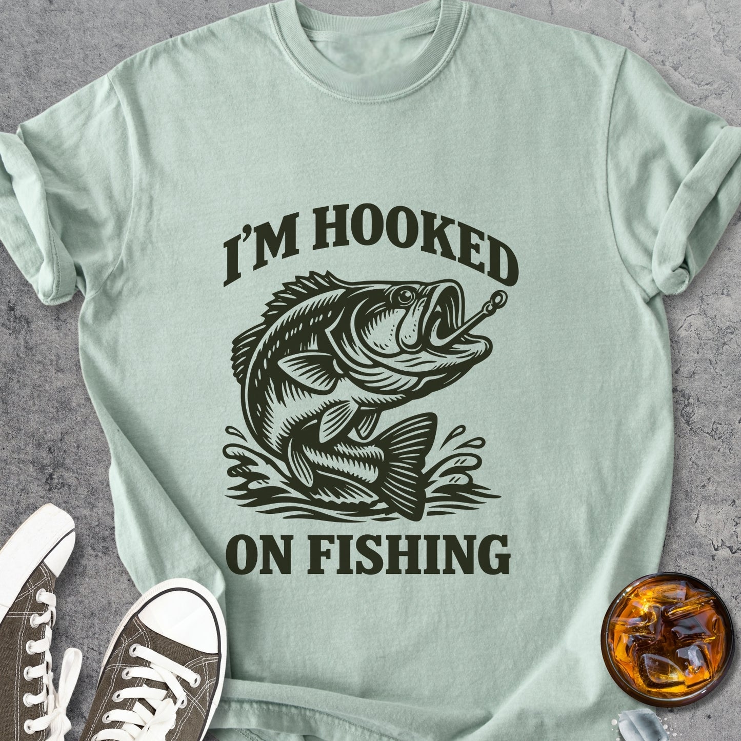 Hooked On Fishing - Vintage Heavyweight Tee