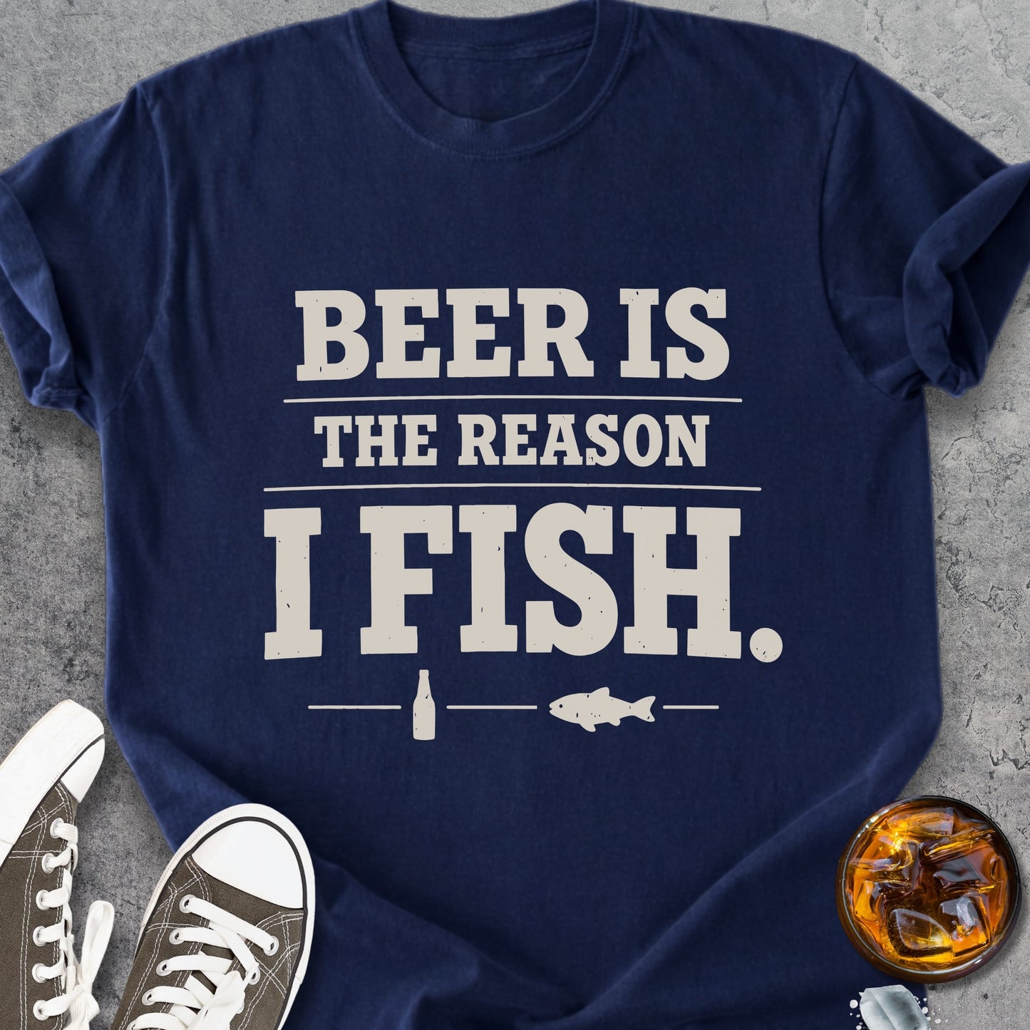 Beer Is The Reason I Fish - Vintage Heavyweight Tee