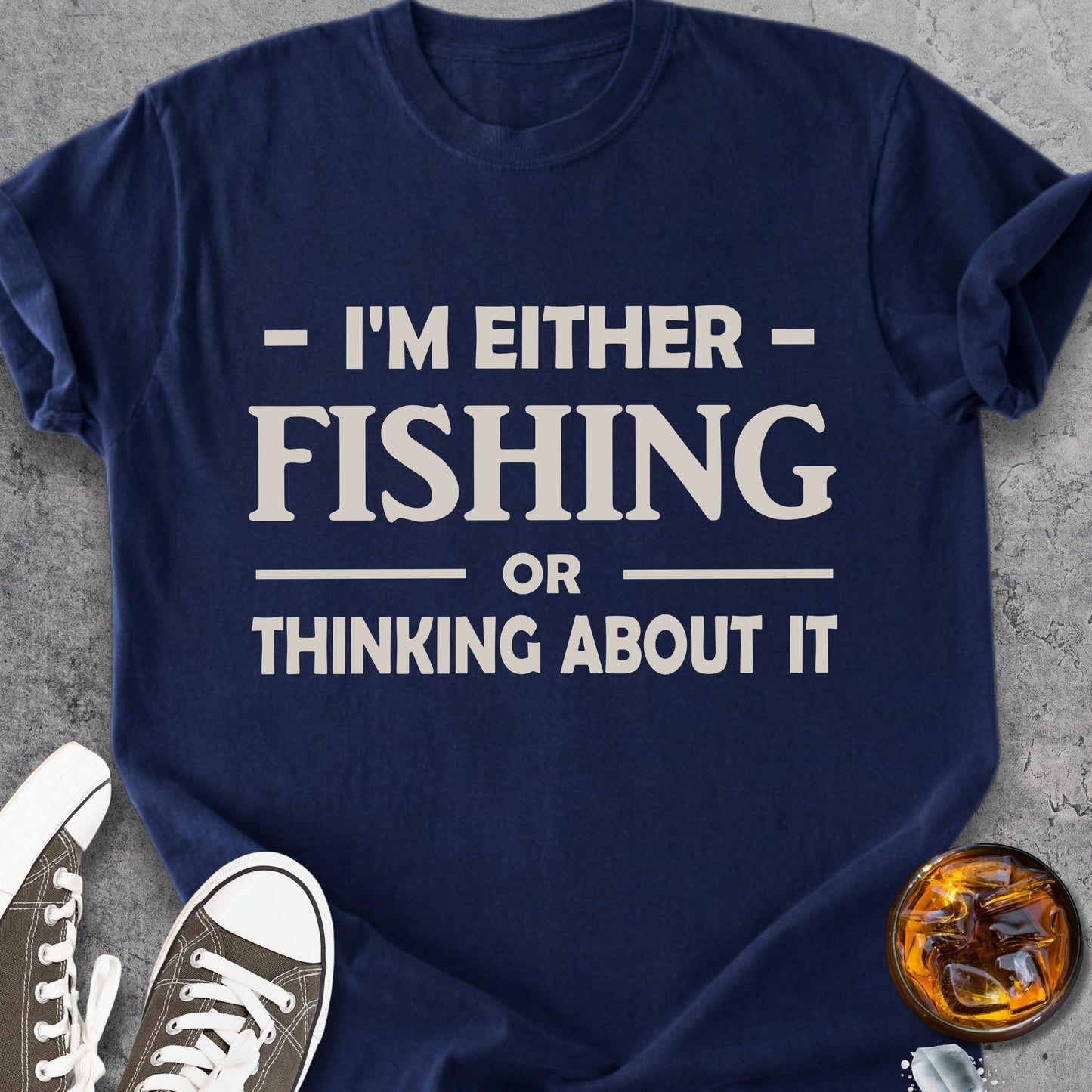 Fishing Or Thinking About It - Vintage Heavyweight Tee