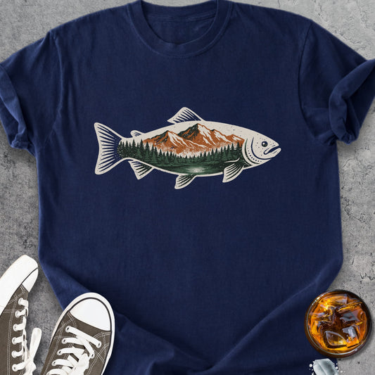 Mountain Trout Fishing - Vintage Heavyweight Tee