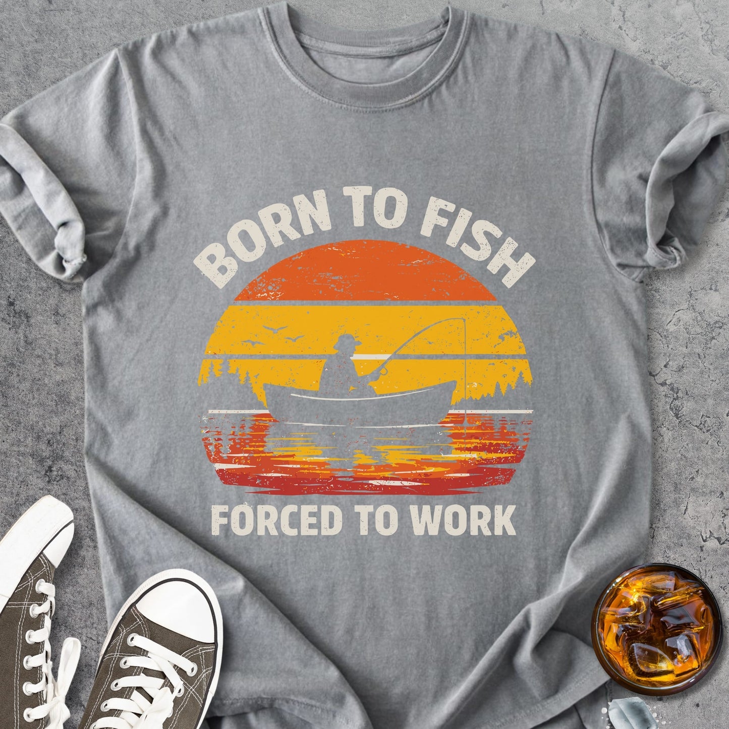 Born To Fish - Premium Heavyweight Tee
