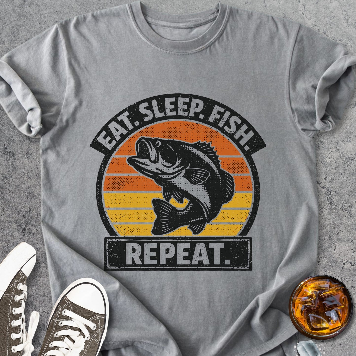 Eat. Sleep. Fish. Repeat. - Premium Heavyweight Tee