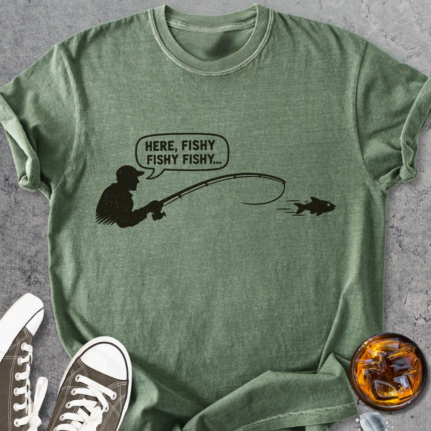Here Fishy Fishy - Vintage Heavyweight Tee