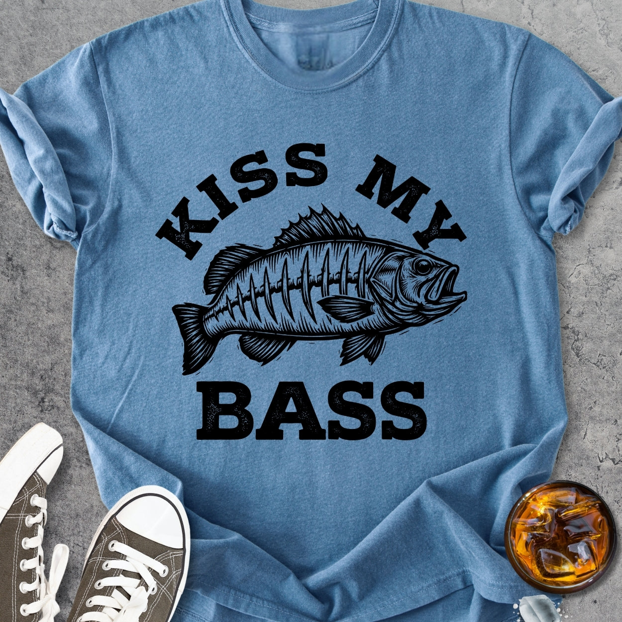 Kiss My Bass - Vintage Heavyweight Tee