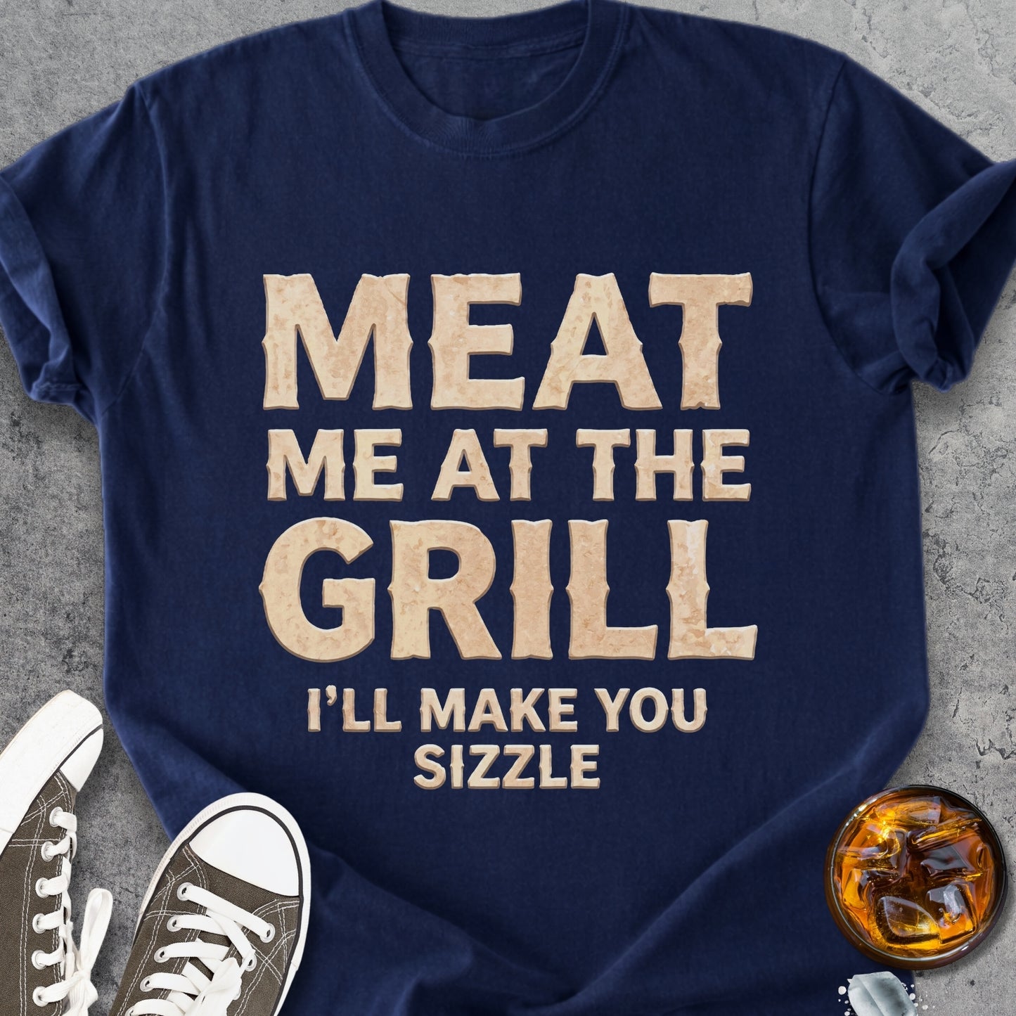 Meat Me At The Grill - Vintage Heavyweight Tee