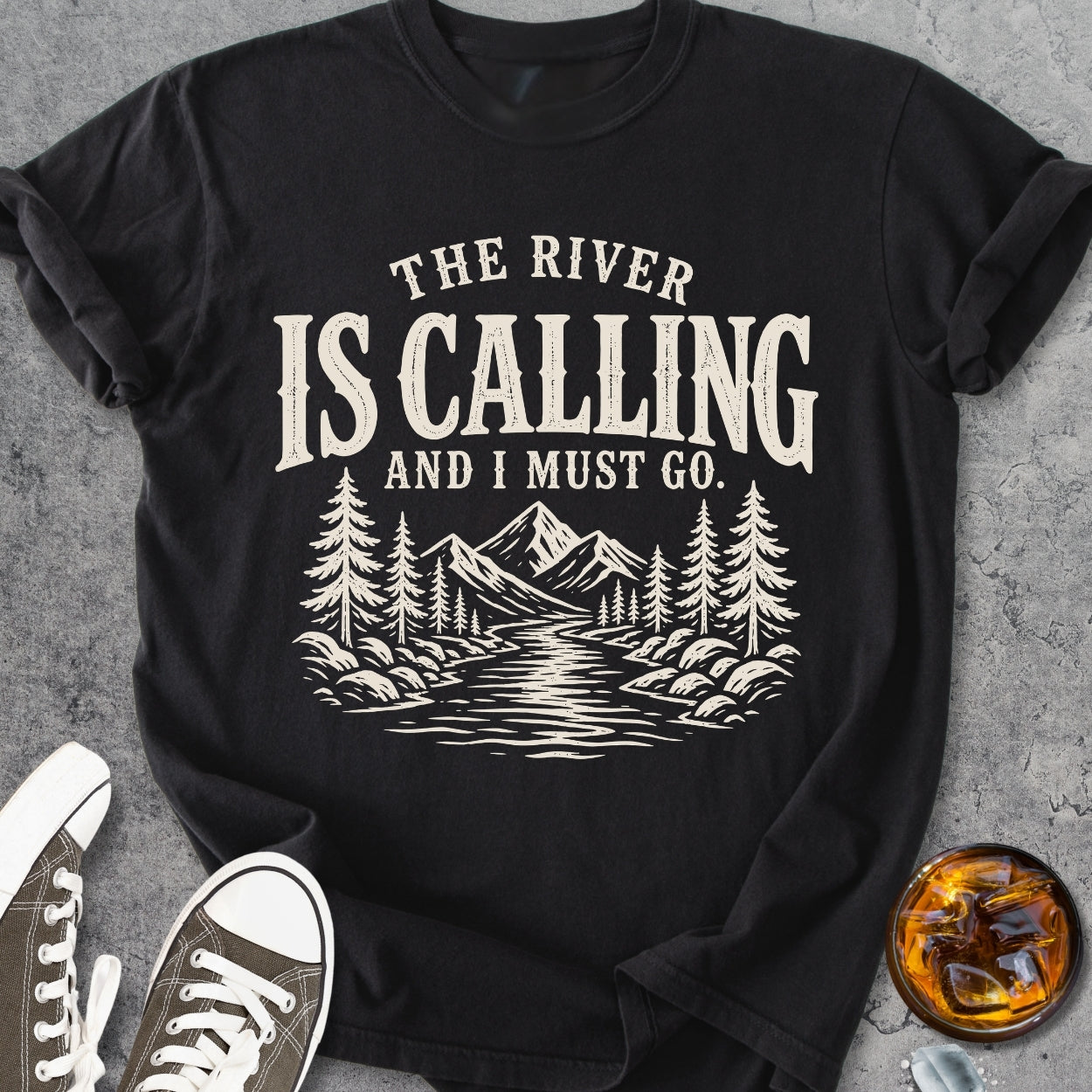 The River Is Calling - Vintage Heavyweight Tee