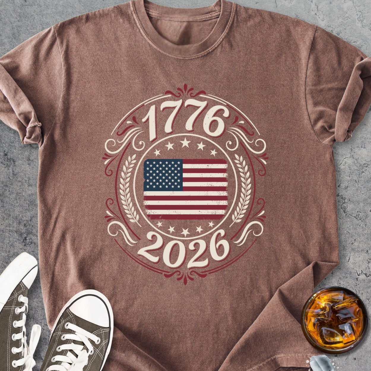 1776-2026 - 250 Years USA - Vintage Heavyweight Tee