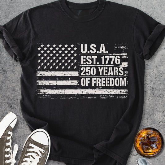 250 Years Of Freedom - Premium Heavyweight Tee