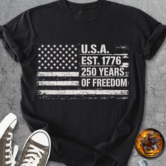 250 Years Of Freedom - Premium Heavyweight Tee