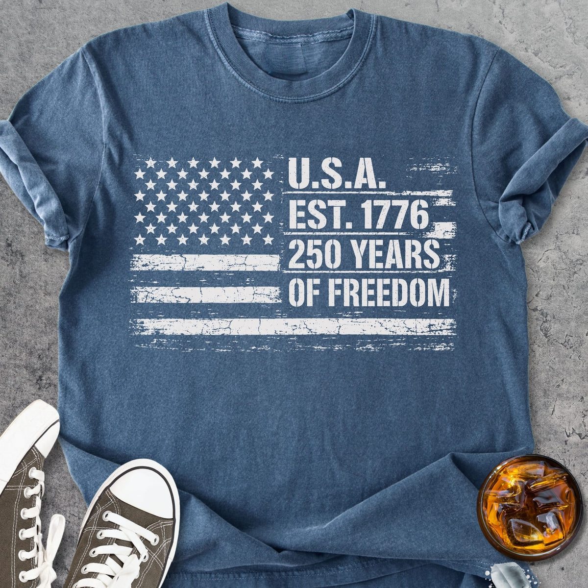 250 Years Of Freedom - Premium Heavyweight Tee