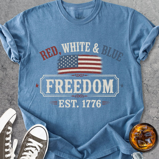 Red, White And Blue - Premium Heavyweight Tee