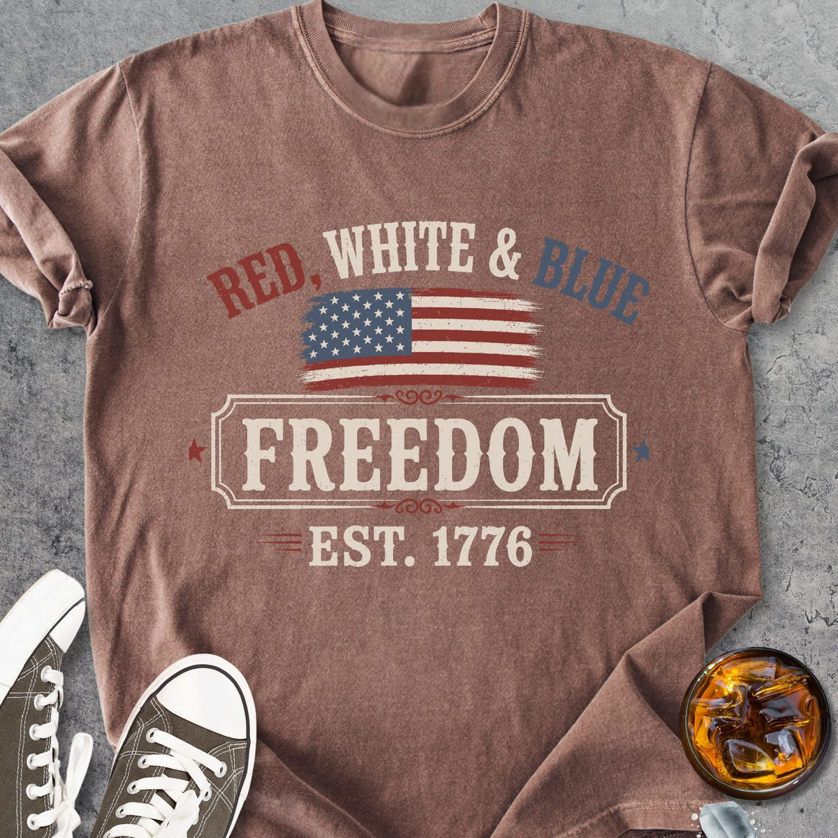 Red, White And Blue - Premium Heavyweight Tee