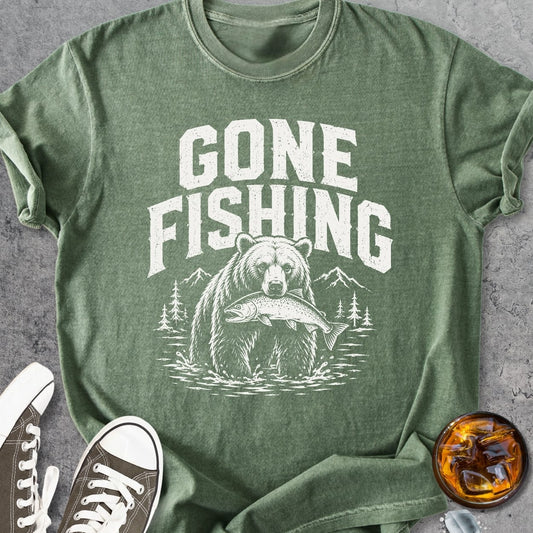 Gone Fishing - Premium Heavyweight Tee