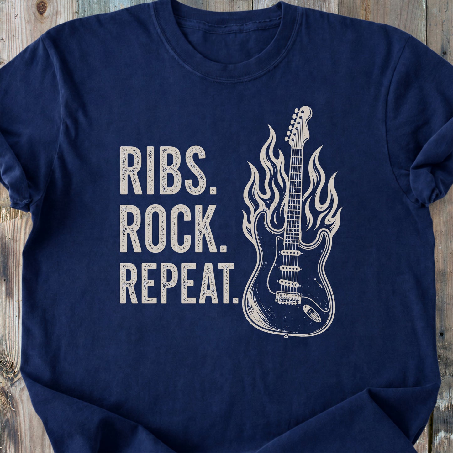 Ribs, Rock, Repeat - Premium Heavyweight Tee