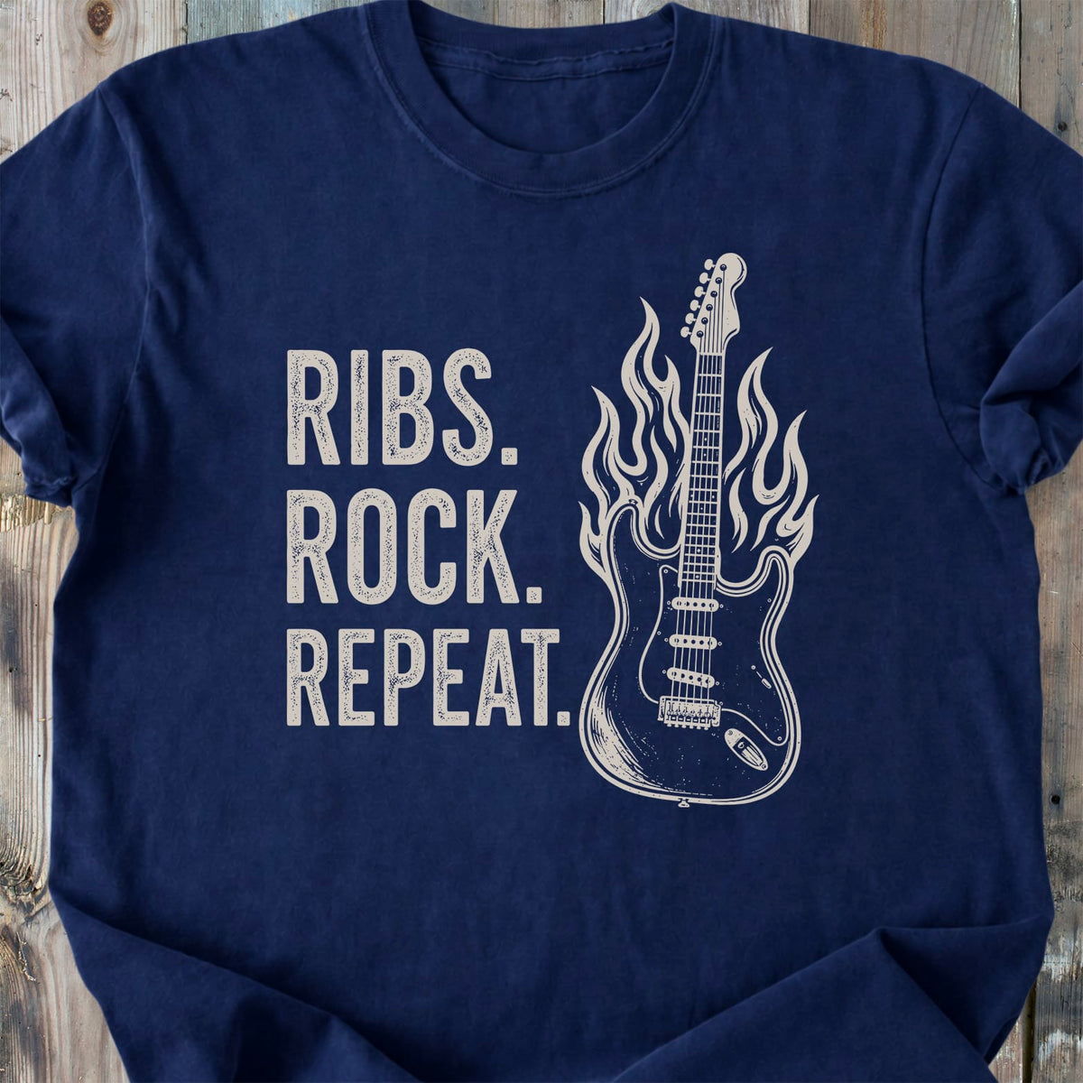 Ribs, Rock, Repeat - Premium Heavyweight Tee
