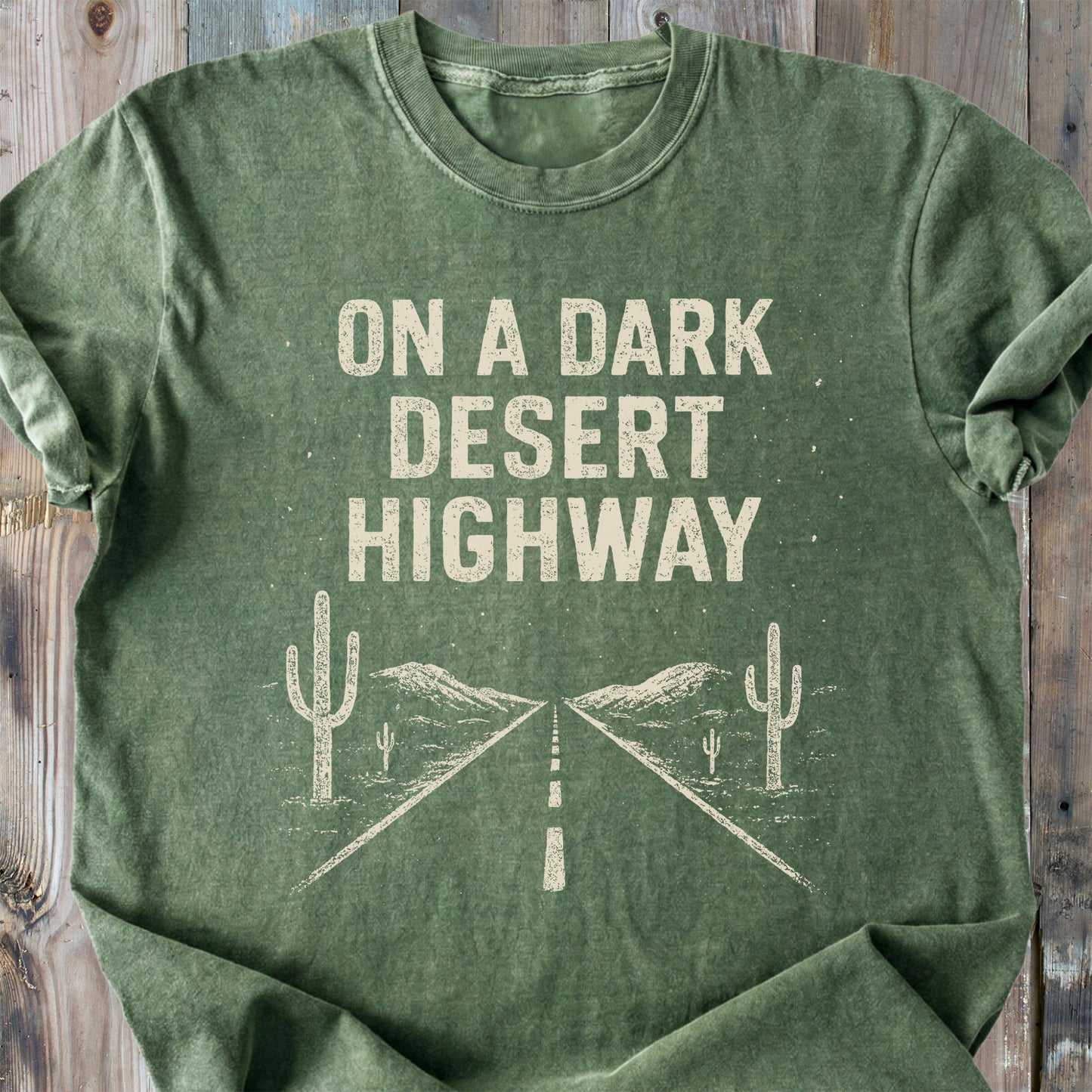 On A Dark Desert Highway - Premium Heavyweight Tee