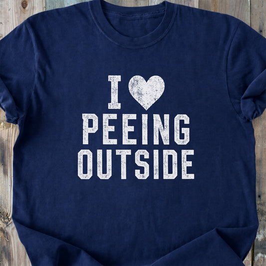 I Love Peeing Outside - Premium Heavyweight Tee