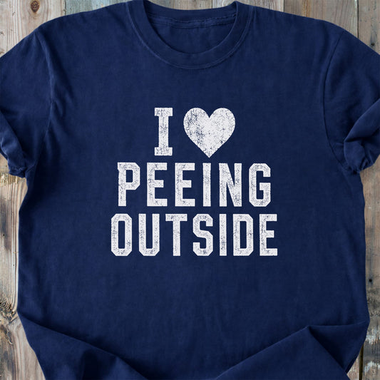 I Love Peeing Outside - Premium Heavyweight Tee