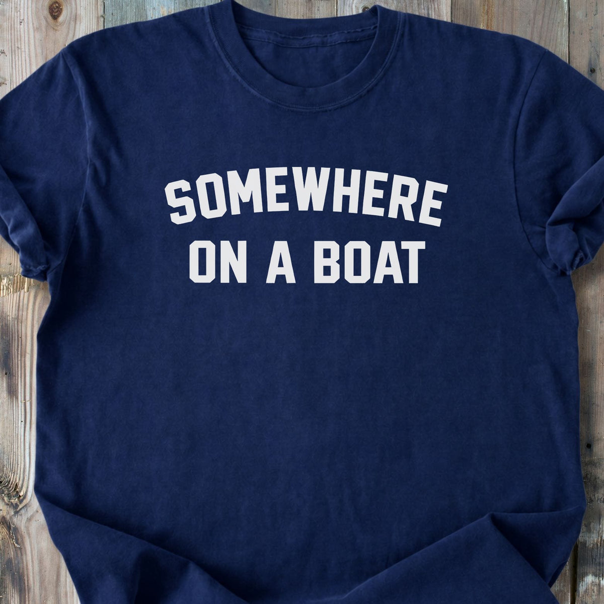 Somewhere On A Boat - Premium Heavyweight Tee