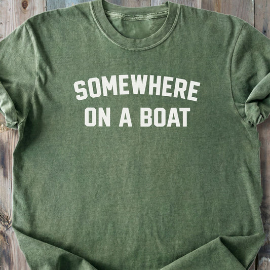 Somewhere On A Boat - Premium Heavyweight Tee