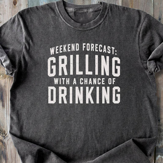 Grilling With A Chance Of Drinking - Premium Heavyweight Tee