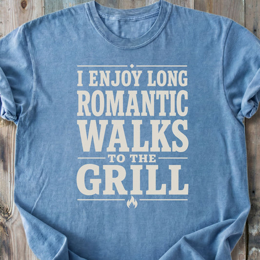 I Enjoy Long Romantic Walks - Premium Heavyweight Tee