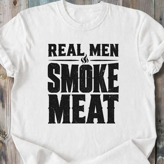 Real Men Smoke Meat - Premium Heavyweight Tee
