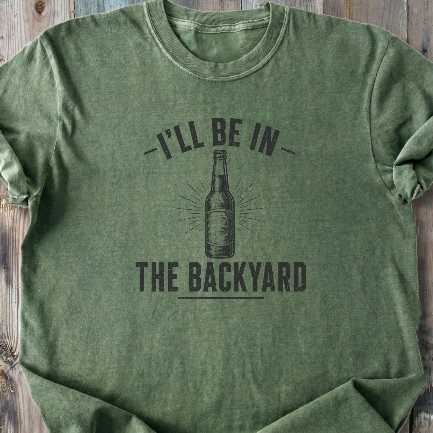 I'll Be In The Backyard - Premium Heavyweight Tee