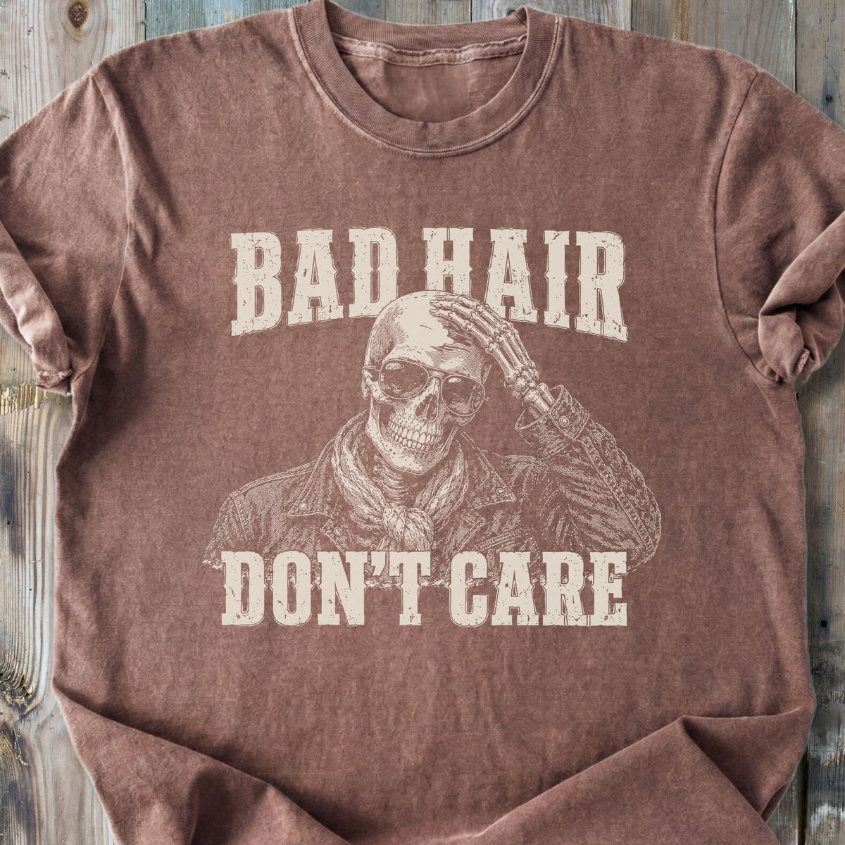 Bad Hair Don't Care - Premium Heavyweight Tee