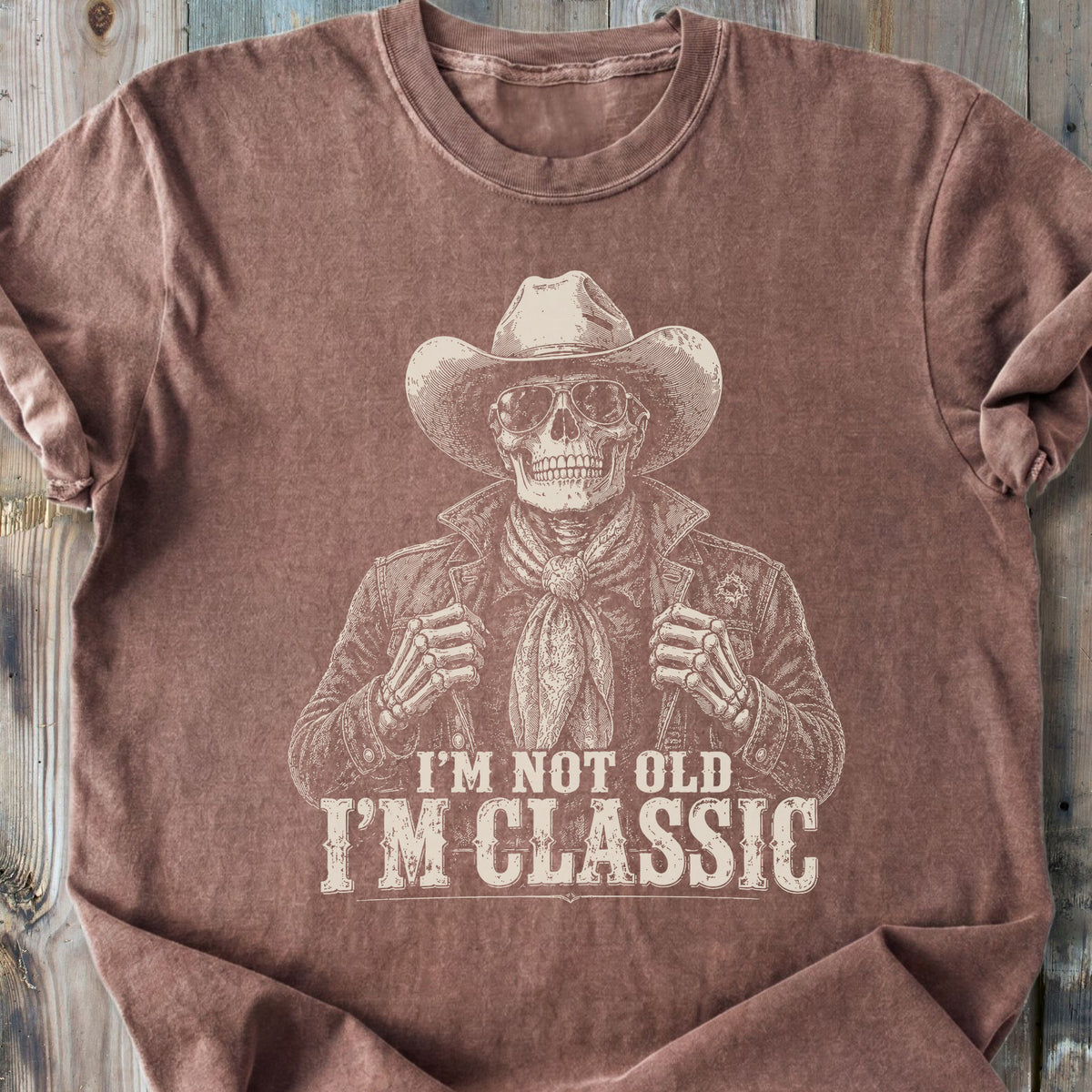 I'm Not Old Skeleton - Premium Heavyweight Tee
