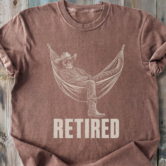 Retired Skeleton - Premium Heavyweight Tee