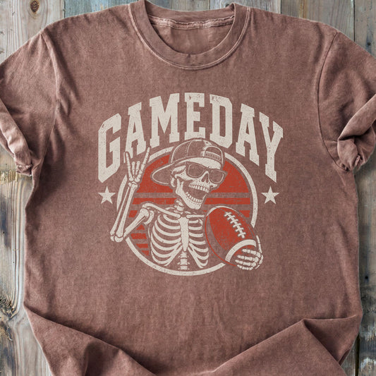 Gameday Football Skeleton - Premium Heavyweight Tee