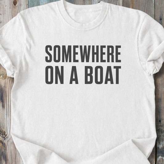 Somewhere On A Boat - Premium Heavyweight Tee