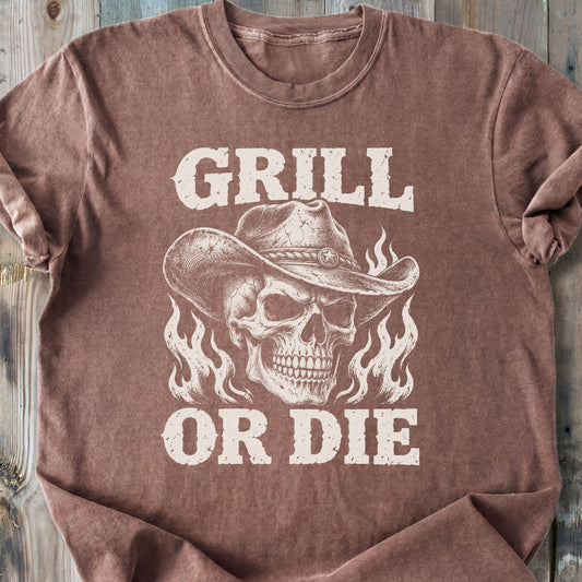 Grill Or Die - Premium Heavyweight Tee