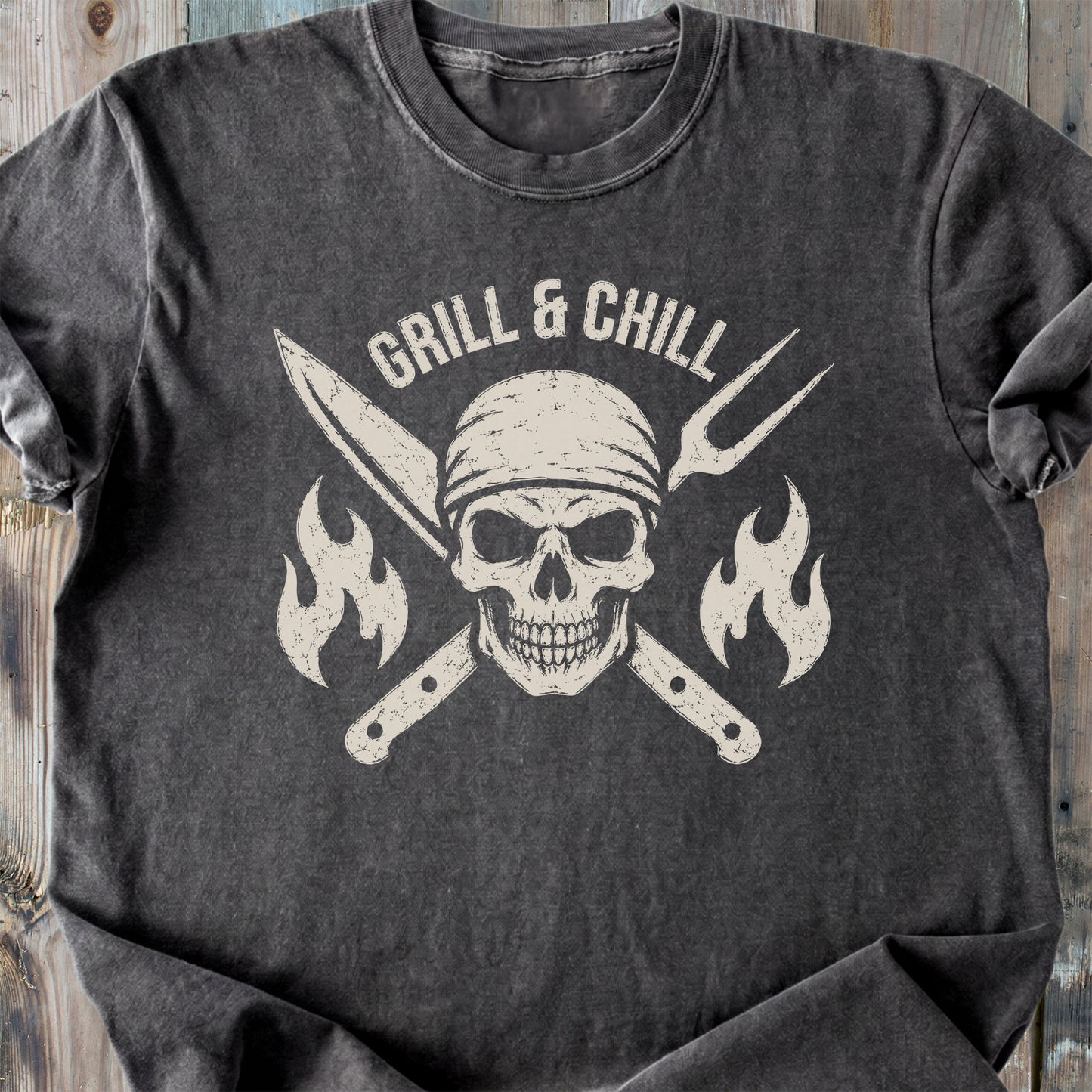 Grill And Chill - Premium Heavyweight Tee