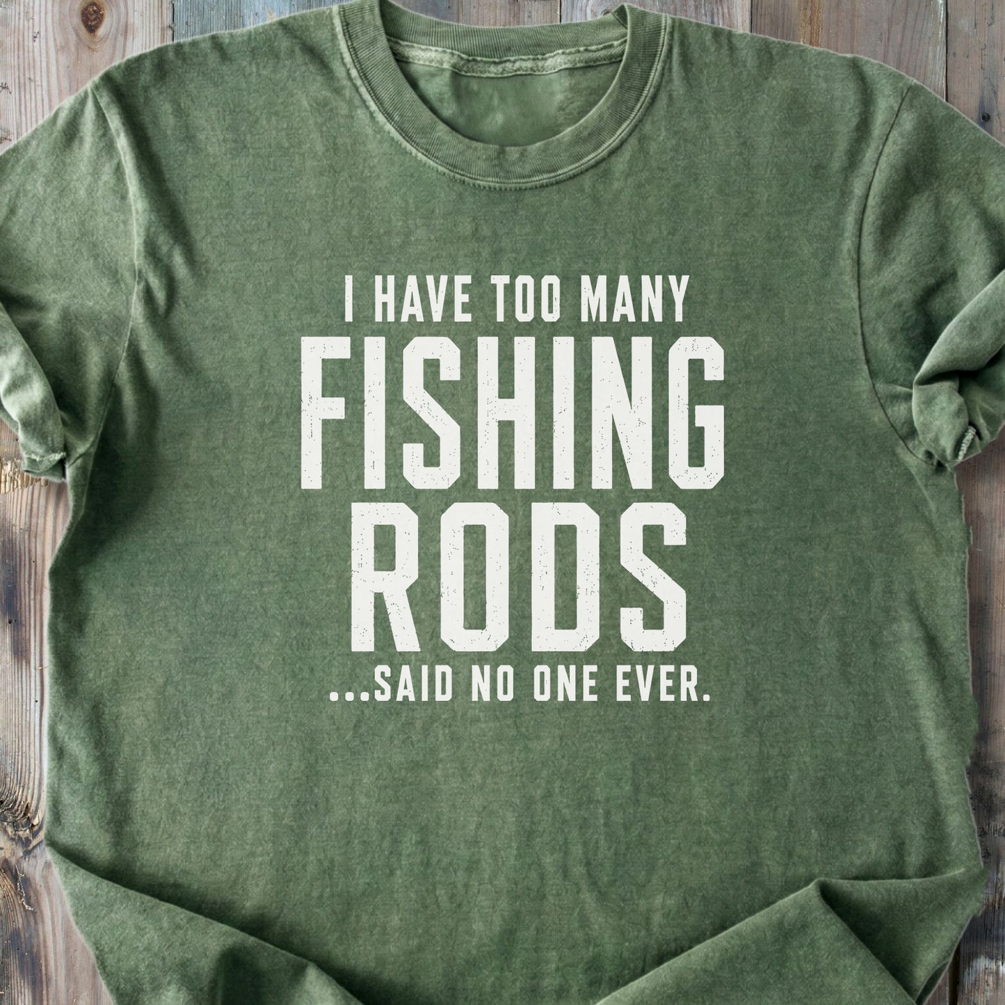 Too Many Fishing Rods - Premium Heavyweight Tee