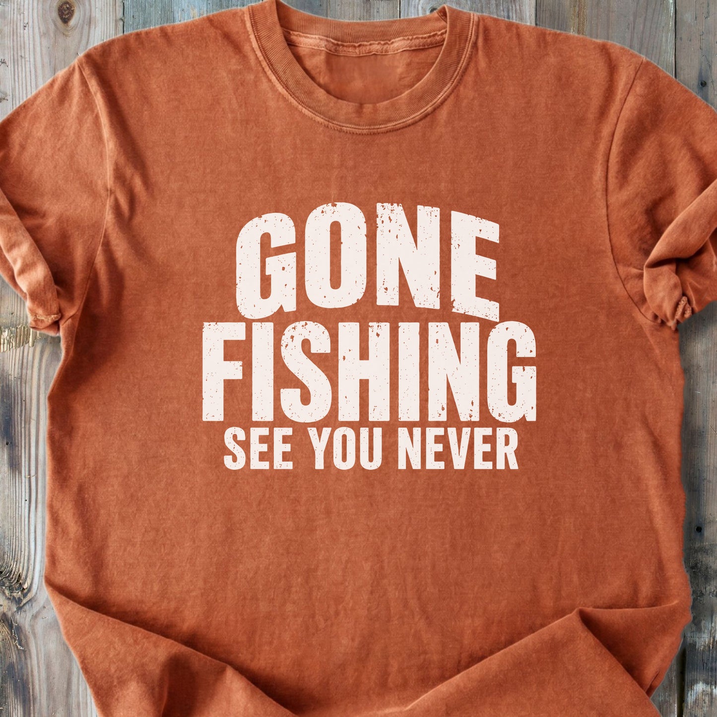 Gone Fishing - Premium Heavyweight Tee