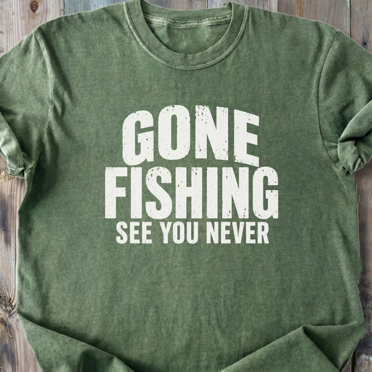 Gone Fishing - Premium Heavyweight Tee